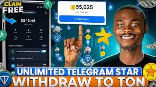 500 Telegram Star = $5.44 | Claim FREE Unlimited Telegram Star From $Major and Withdraw to Ton.