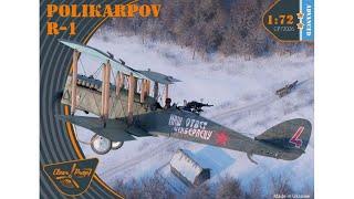 Unboxing CLEAR PROP CP72026 - 1/72 - Polikarpov R-1 Scale Plastic Model Kit