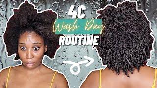 The Ultimate Moisturizing Wash Day Routine For 4C Natural Hair | How to Grow 4C Hair Long + Thick
