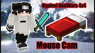 Hypixel BedWars 4v4 Win + Mouse cam, Keyboard sounds //wxquu//