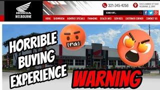 Buying a new 2023 Honda Grom experience at motorcycle dealership