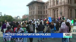 Protesters take to the Texas Capitol after ICE operations in Austin