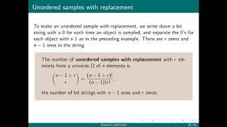 Unordered samples with replacement