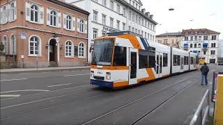 Heidelberg Trams, Straßenbahnen in Heidelberg @ Bismarckplatz, central transport hub