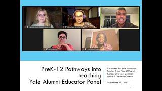 Yale Education Studies Alumni Teacher Panel, September 21, 2021