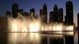 Dubai Fountain at Dubai Mall and Burj Khalifa - Video by DubaiTravelator.com