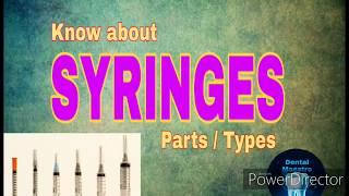 Syringes | Types | Dental Syringes | Uses | Parts | Dental Maestro | Dr.Jyoti Agarwal