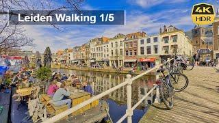 Beautiful Leiden on Foot - Walking Tour, Netherlands [4K HDR 60fps] PART 1.