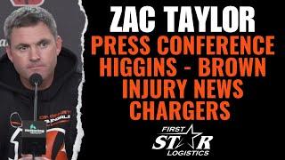 Bengals Head Coach Zac Taylor Updates On Higgins & Brown Plus Getting Ready For The Chargers