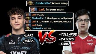 Karl Santino vs LarI FUNNY TRASH TALK : Team Spirit STACKED in SERVER SEA