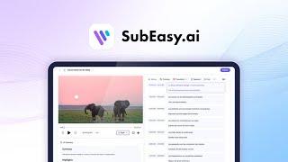 SubEasy.ai Lifetime Deal - AI Powered Audio Transcription & Video Subtitles Platform