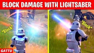 Block Damage with a Lightsaber - Star Wars Challenges Guide (Fortnite)