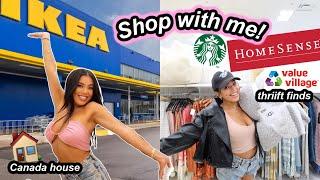 Home Decor Shop With Me + Haul | HomeSense, IKEA, Starbucks & Value Village