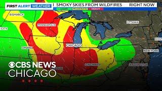 Canadian wildfire smoke moves into Chicago area, last through Monday morning