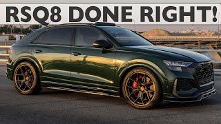 THE WIN SPEC! 2023 AUDI RSQ8 - Goodwood Green, Akrapovic exhaust, Vossen wheels, Maxton Design body