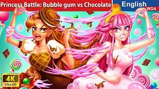 Princess Battle: Bubble gum vs Chocolate  Fairy Tales in English @WOAFairyTalesEnglish