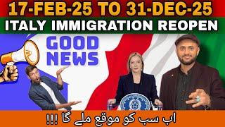 Italy Immigration 2025 Reopen|Italy visa new update 2025|Italy 9months visa update