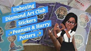 Unboxing Diamond Art Club Sticker ️Peanuts & Harry Potter ️