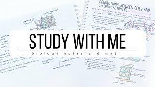 Study With Me ️Biology notes and Math | studytee