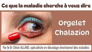 Orgelet, Chalazion, conjonctivite,  atteintes oculaires de la rosacée - décodage émotionnel