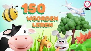 150 Woordjes Leren Meer dan 30 minuten voor Peuters en Kleuters Nederlandstalig Kinderfilmpje