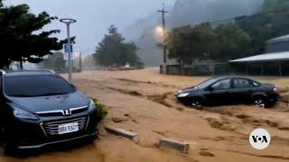 Taiwan shuts down as powerful Typhoon Kong-rey makes landfall | VOA News