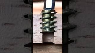 The wood nut through which we can screw in a screw #diyideas #smartgadgets #smartwork