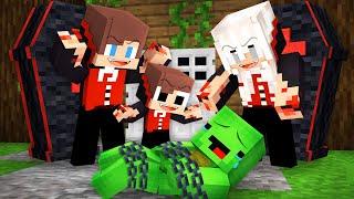 JJ Family Captured Mikey and Want to Turn him into Vampire by Bite - Maizen Minecraft Animation