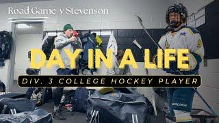 Day In A Life of Div. 3 College Hockey Player: Away Game v Stevenson University 