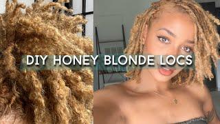 Step by Step DIY Honey Blonde Locs with Minimal Damage | WestIndieRay