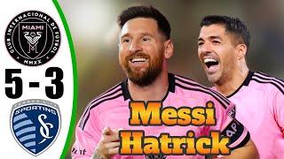 Messi BACK  Inter Miami vs Kansas City 5-3 - All Goals & Highlights - 2024