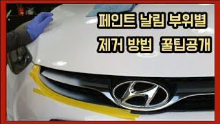 자동차 곳곳에 날린 페인트 제거 방법