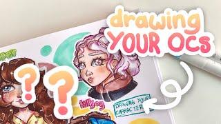 I DREW YOUR CHARACTERS In My Art Style // Sketchbook Draw & Chat with me