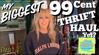 My BIGGEST 99 cent HAUL Yet? Thrift Haul Part 1