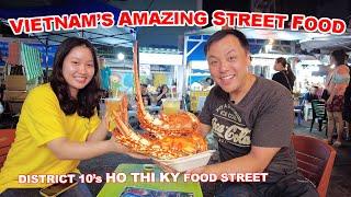 Vietnam's Amazing Night Street Food Ho Chi Minh City - Under $1:  Bánh Xèo, Bbò Lá Lốt, Hột Vịt Lộn