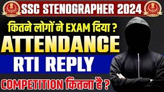 SSC STENOGRAPHER 2024 TOTAL ATTENDANCE RTI REPLY| SSC STENOGRAPHER EXPECTED CUTOFF| RTI REPLY