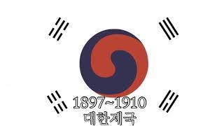 한국의 국기 변화 애니매이션