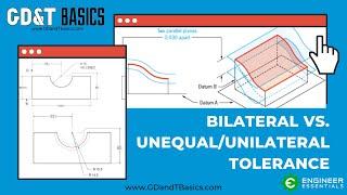 Profile Modifiers - Bilateral Tolerance, Unilateral Tolerance and Unequally Disposed Tolerance