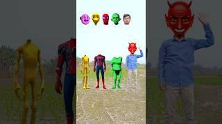 Spiderman,, joker & dancing dame tu cosita Correct the head matching game - magical #shorts