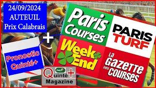 PRIX CALABRAIS, AUTEUIL, quinté+ du 24 septembre 2024