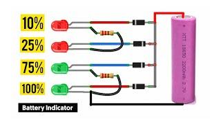 Lithium 18650 Battery Indicator 2.1V to 4.2V | No IC 