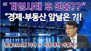 계엄사태후  경제와 부동산 향방은  이렇게 된다!! 당분간 경제와 부동산은 세게 조정될수있다.  정치가 불안하면 불확실성은 극대화 !