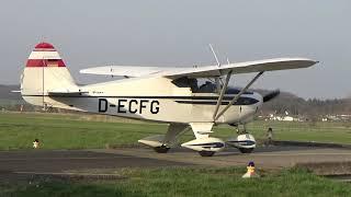 Piper Pa-22 Tri Pacer Colt 1965 classic cruiser D-ECFG taxy over bridge and take off Reichelsheim