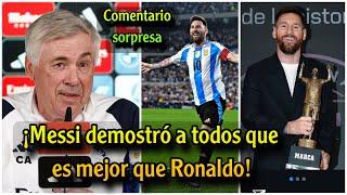 Comentarios de Ancelotti tras ganar Messi el premio al mejor jugador de todos los tiempos