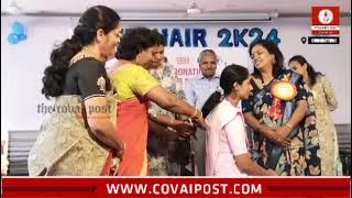 Hair donation camp for cancer patients on account on nursing day