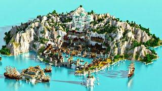 Minecraft Timelapse | Medieval Harbor City | Khiessal Start to Finish