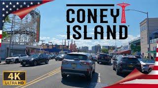 DRIVING in BROOKLYN, Road to Coney Island, New York, UNITED STATES I 4K 60fps