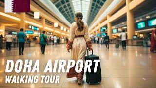 Doha Airport Qatar Walking Tour  The World's Most Beautiful Airport 