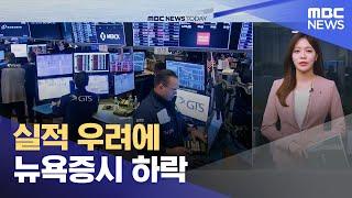 실적 우려에 뉴욕증시 하락 (2024.11.01/뉴스투데이/MBC)