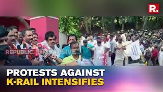 Kerala BJP Protests Against 'K-Rail Silverline Project’, Demonstrators Remove Survey Stones